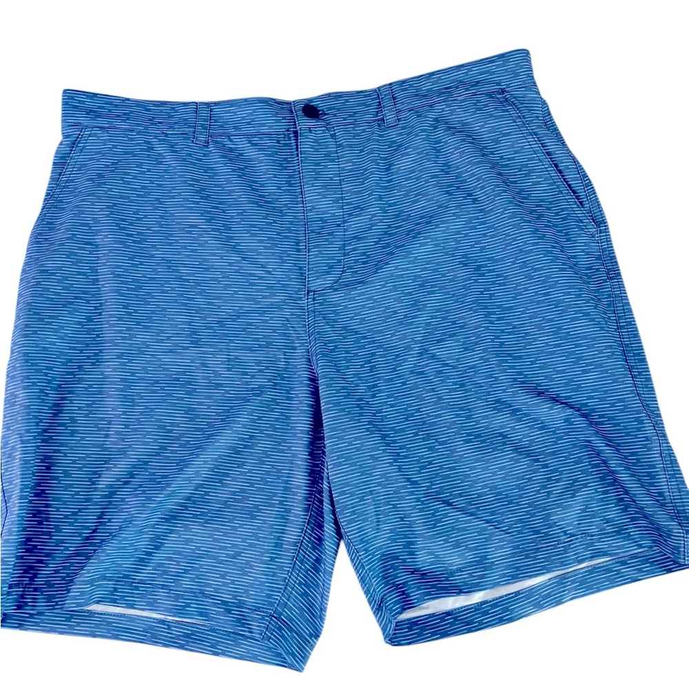 Mens Tackle‎ & Tides NWT Cool Flat Front Blue Striped Shorts Size 40